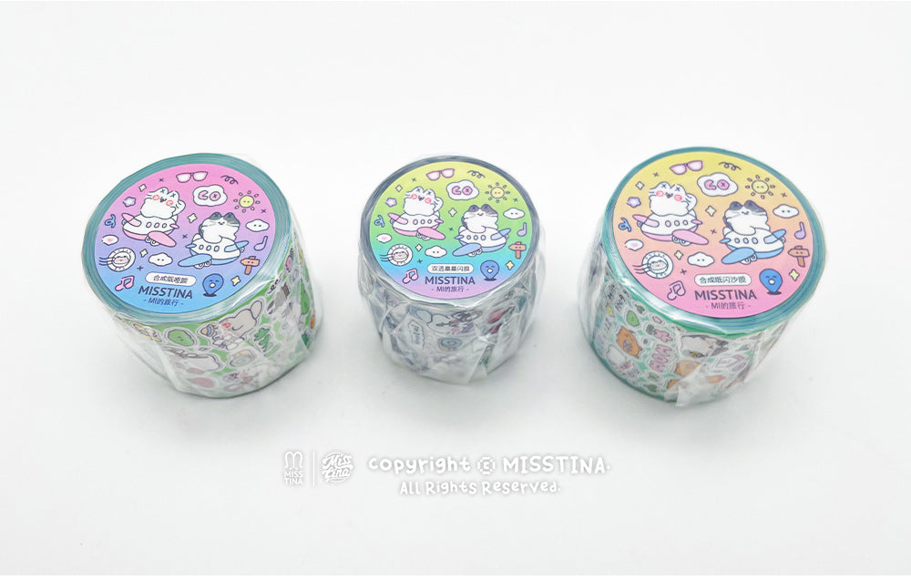 「MISSTINA」MIのトラベルミステッカーロールテープスターグリッターサンドフィルムオリジナルハンドブックマットフィルムグカ