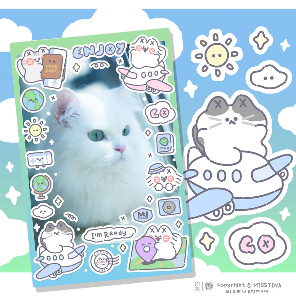 「MISSTINA」MIのトラベルミステッカーロールテープスターグリッターサンドフィルムオリジナルハンドブックマットフィルムグカ