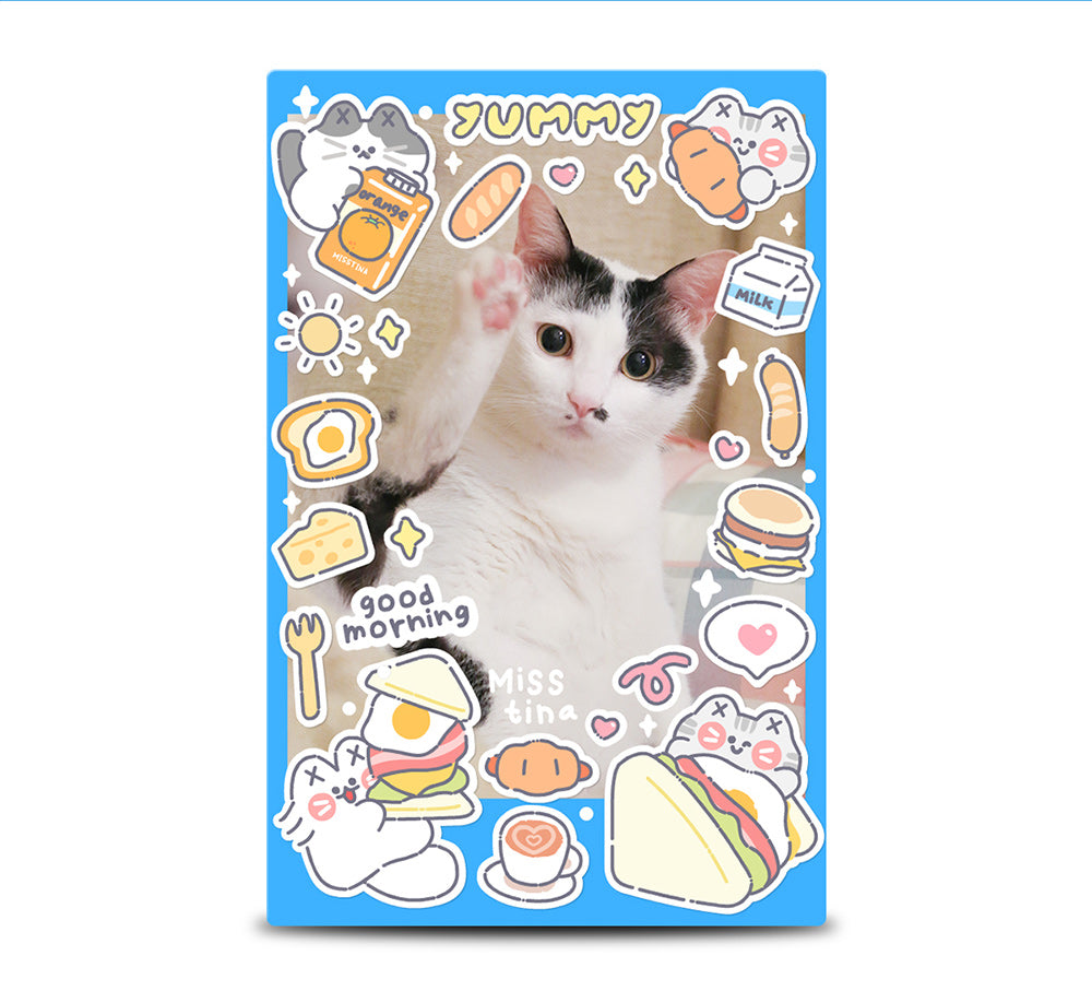 "MISSTINA" Breakfast MI series flash film stickers original waterproof diary notebook stickers celebrity card stickers